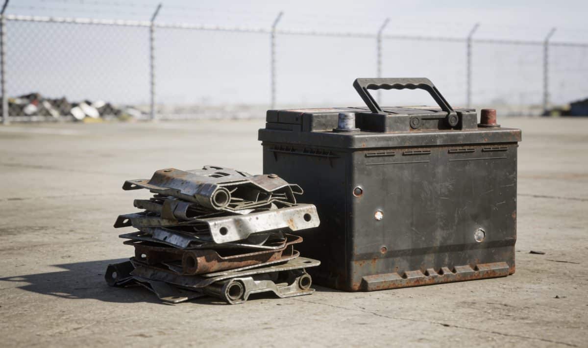 Piles et batterie voiture usagee deposees centre recyclage