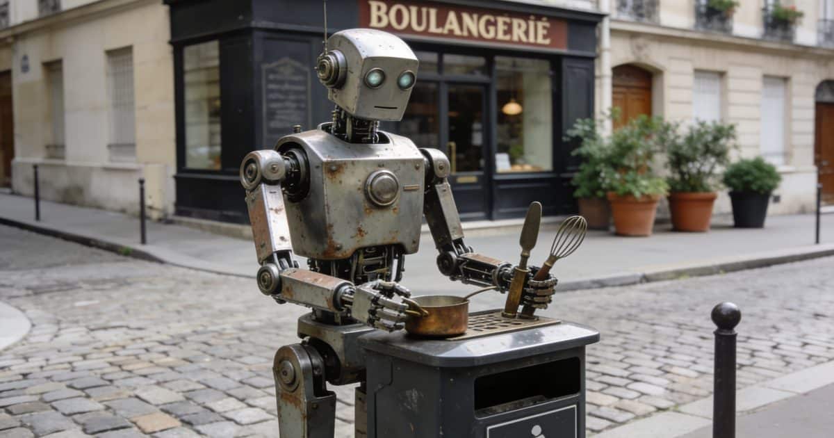 Point de collecte parisien avec vieux robot culinaire