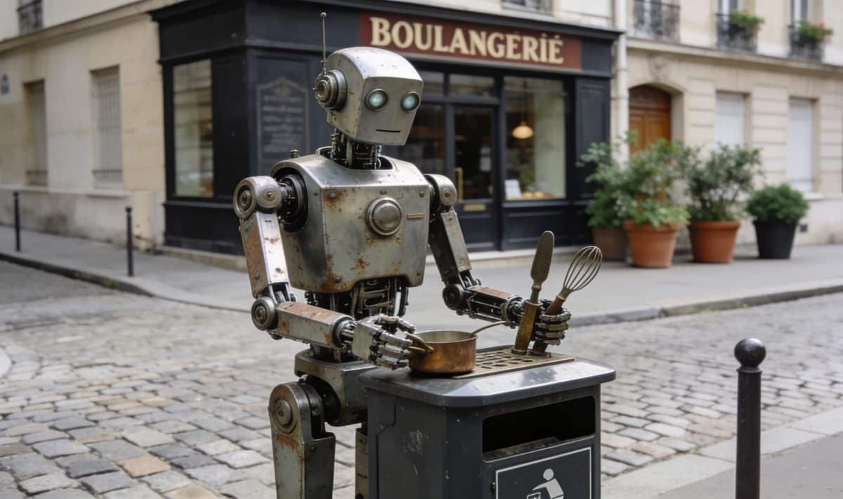 Point de collecte parisien avec vieux robot culinaire