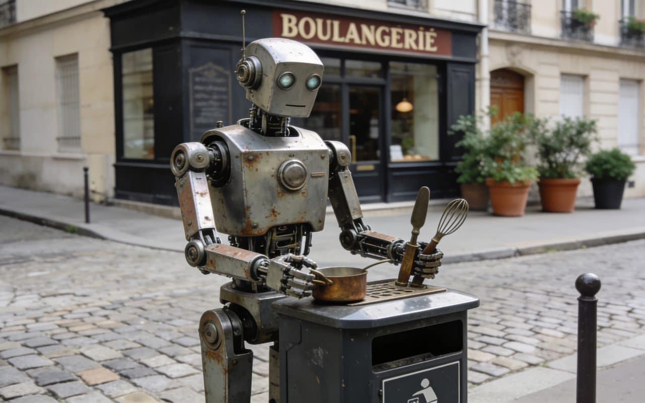 Point de collecte parisien avec vieux robot culinaire